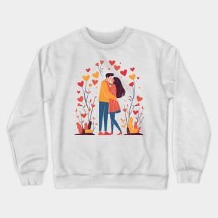 Valentine Romantic couple love birds Crewneck Sweatshirt